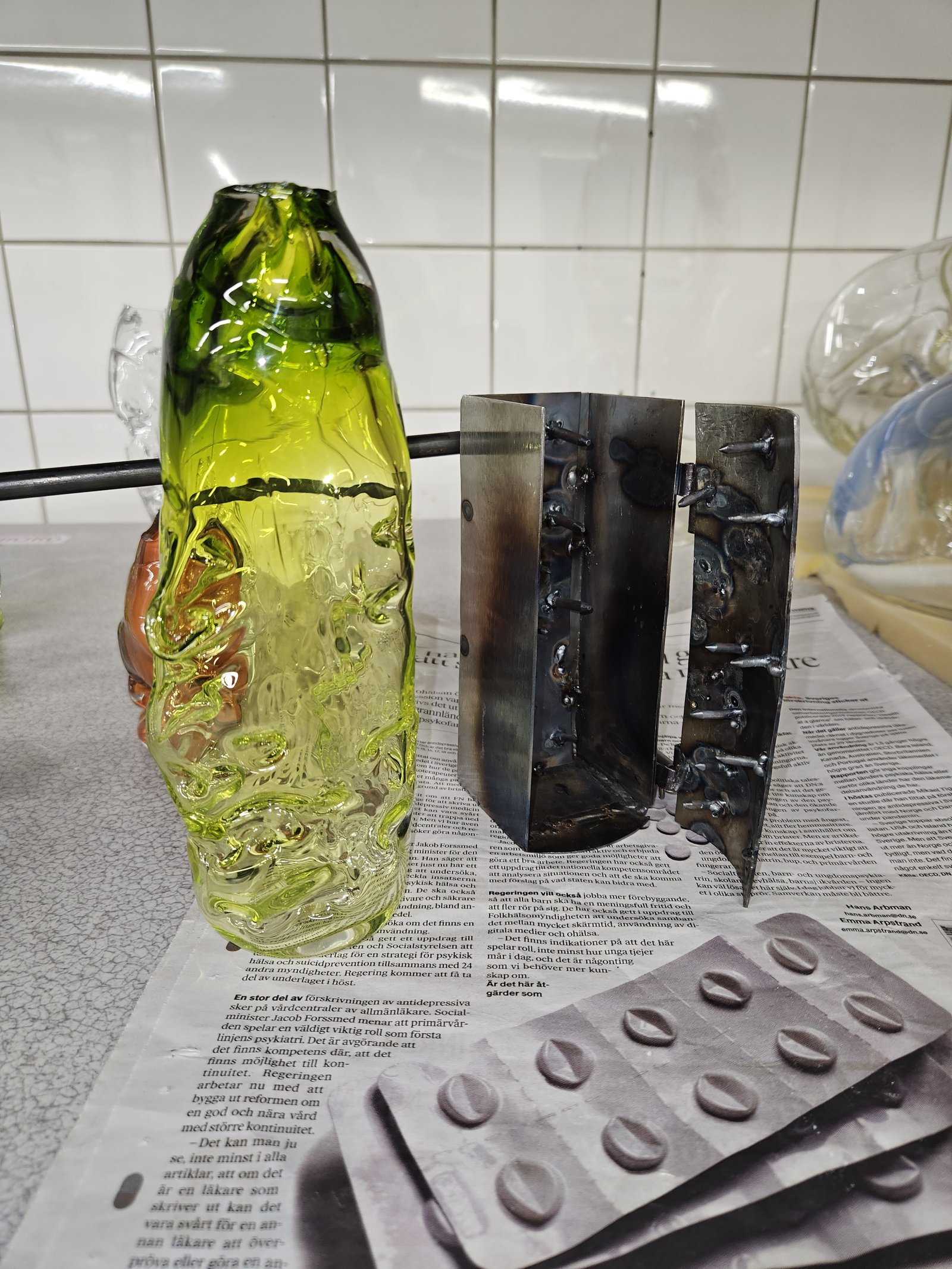 Järnjungfrun, formen i svetsat stål