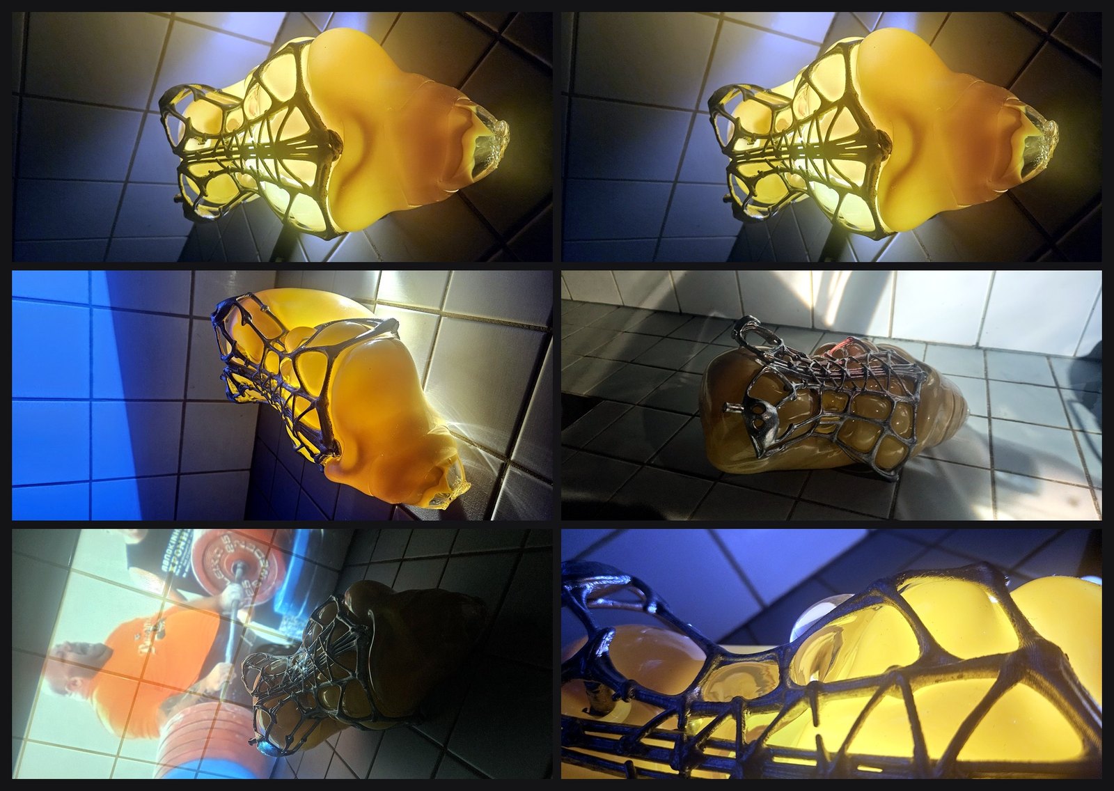 Korsetten i blåst glas, detalj